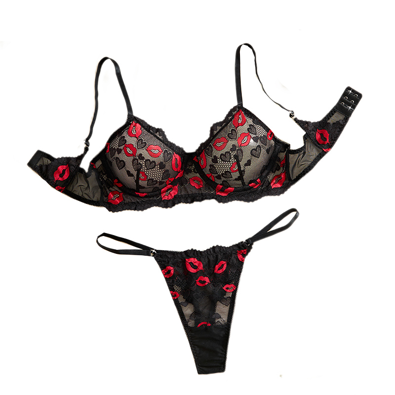Sheer Bra Lace - Transparent Lace Underwear Sexy Lingerie Set