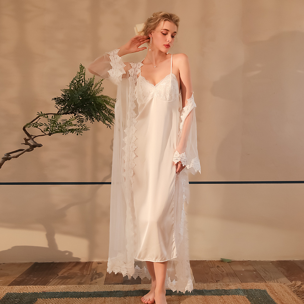 Bridal Satin Lace Robe Cami Sl - Sheer Bra Lace review and price
